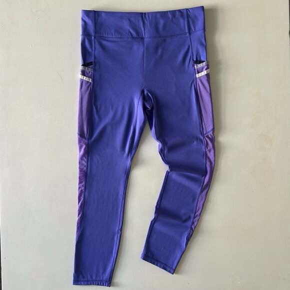 Fabletics Pants - Fabletics Purple High Waisted Pocket Leggings Size Medium